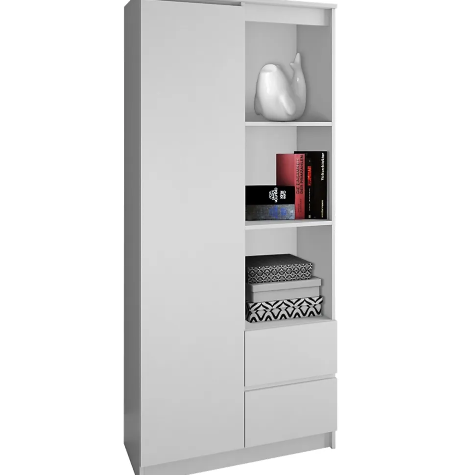 Meuble de rangement 7 casiers-2tiroirs bureau-salon-chambre 30x60x180 - Bibliotheque-LIVORNO