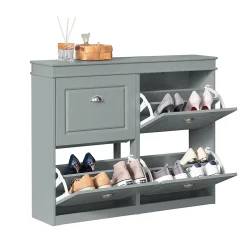 Meuble de Rangement à Chaussure Meuble d'entrée 4 abattants, FSR79-HG, SoBuy