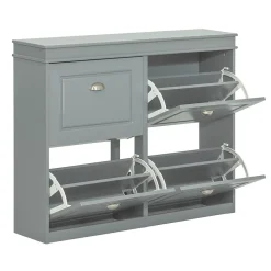 Meuble de Rangement à Chaussure Meuble d'entrée 4 abattants, FSR79-HG, SoBuy