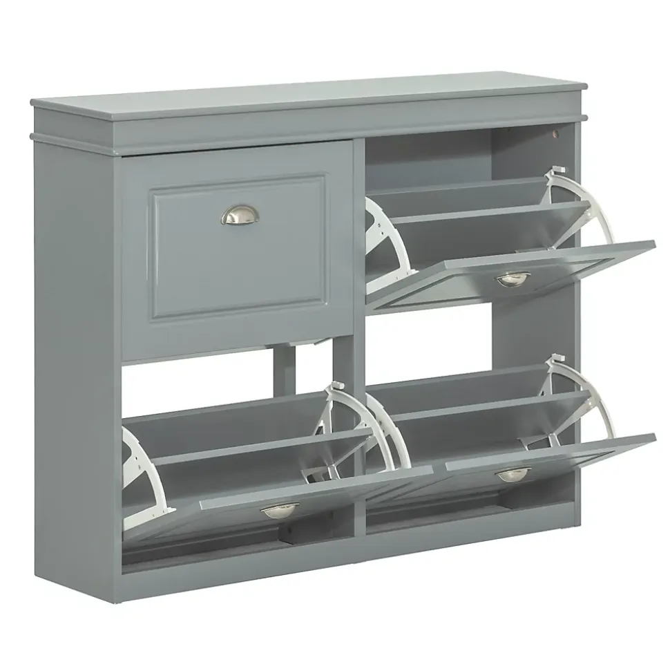 Meuble de Rangement à Chaussure Meuble d'entrée 4 abattants, FSR79-HG, SoBuy