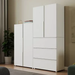 Meuble de rangement 3 tiroirs blanc L76cm - ORSA