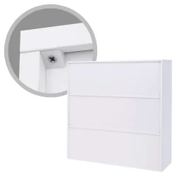 Meuble de Rangement Blanc 9 Cases avec 3 Portes - L97,5 cm