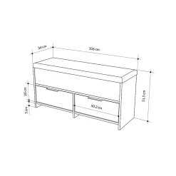 Meuble de rangement chaussures L106 cm - COVE