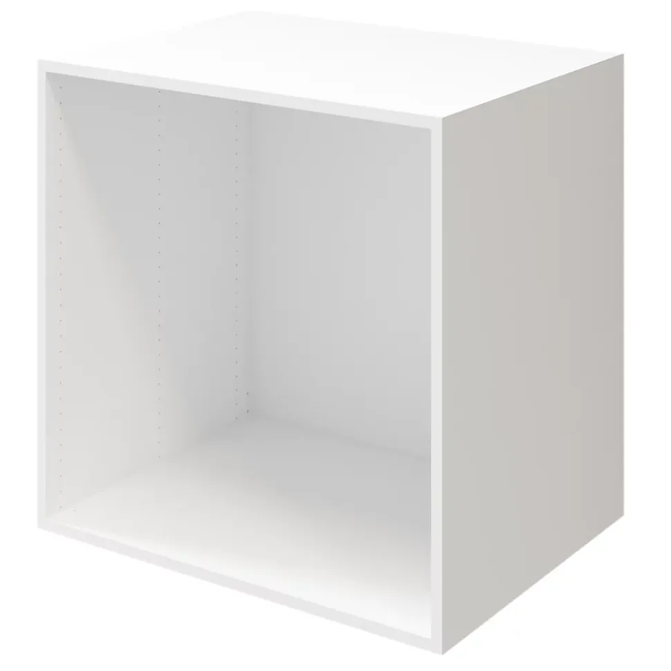 Meuble de rangement cube blanc avec 4 paniers coulissants filaires GoodHome Atomia H. 75 x L. 75 x P. 58 cm