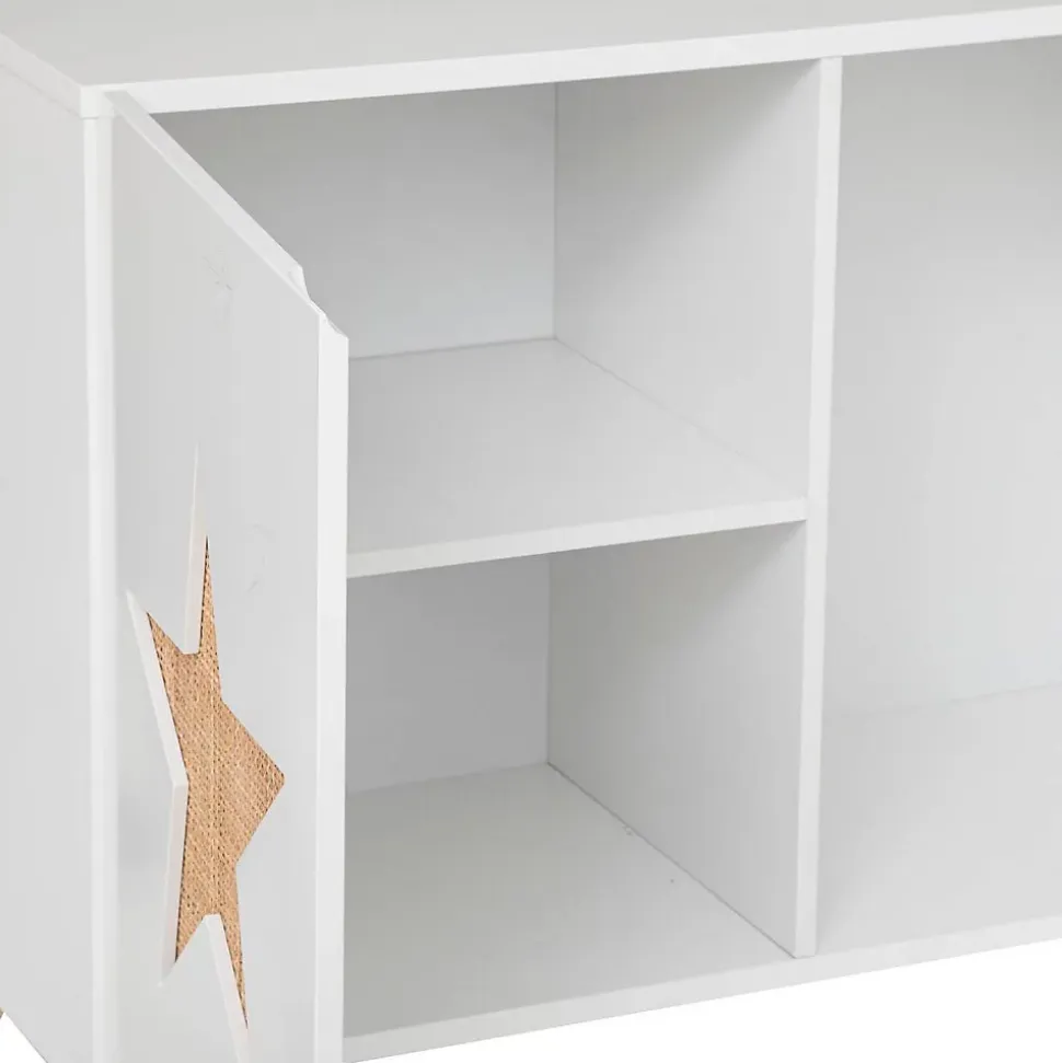 Meuble de rangement enfant Étoile - bois - blanc - 65x79 cm - Atmosphera