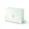 Meuble De Rangement Polyvalent Pour Salle De Bains Blanc