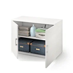 Meuble De Rangement Polyvalent Pour Salle De Bains Blanc