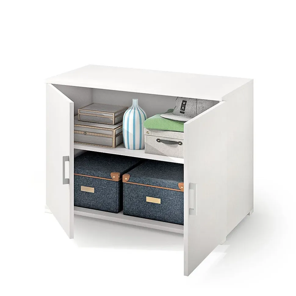 Meuble De Rangement Polyvalent Pour Salle De Bains Blanc