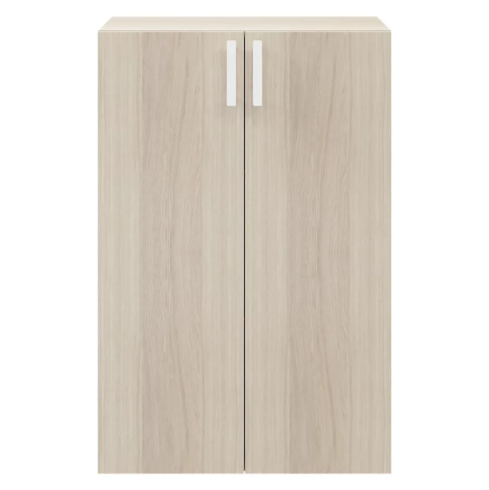 Meuble de rangement portes battantes effet chêne GoodHome Atomia H. 112,5 x L. 75 x P. 37 cm