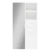 Meuble de rangement porte miroir et tiroirs blancs GoodHome Atomia H. 187,5 x L. 100 x P. 47 cm