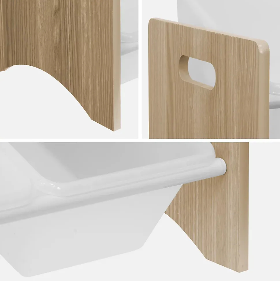 Meuble de rangement pour enfant avec 12 casiers - Tobias - MDF décor bois naturel. L 84 x P 29.5 x H 60cm