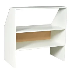 Meuble de rangement sous pente ALIX, H. 100 x L. 100 x P. 50 cm, Blanc