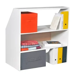 Meuble de rangement sous pente ALIX, H. 100 x L. 100 x P. 50 cm, Blanc