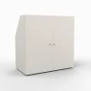 Meuble de rangement sous pente 2 portes CALI Blanc - H. 100 x L. 100 x P. 51.8 cm
