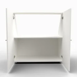 Meuble de rangement sous pente 2 portes CALI Blanc - H. 100 x L. 100 x P. 51.8 cm