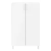 Meuble de rangement sur pieds portes battantes blanc GoodHome Atomia H. 123,5 x L. 75 x P. 37 cm