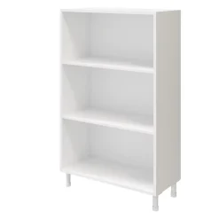 Meuble de rangement sur pieds portes battantes blanc GoodHome Atomia H. 123,5 x L. 75 x P. 37 cm