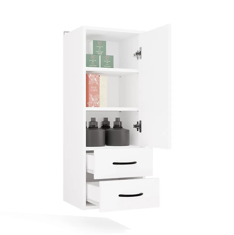 Meuble de salle de bain, blanc, 35 x 67 x 30 cm