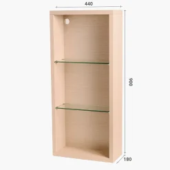 Meuble de salle de bain étagère de rangement murale 90 x 44 x 18 cm bois couleur chêne CEDAM