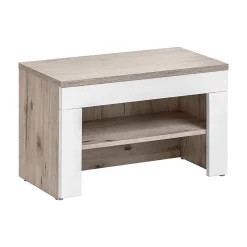 Meuble dentrée - ONYX 4 - Coloris chêne et blanc