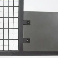 Meuble d'entrée Dmastropasqu, Crochet d'entrée, Composition pour l'atrium, 78x30 h182 cm, Anthracite et Noir
