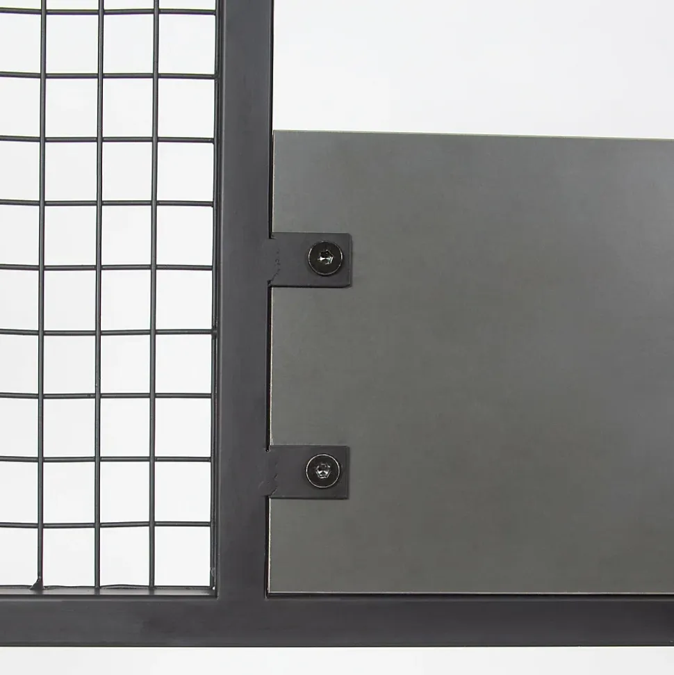 Meuble d'entrée Dmastropasqu, Crochet d'entrée, Composition pour l'atrium, 78x30 h182 cm, Anthracite et Noir