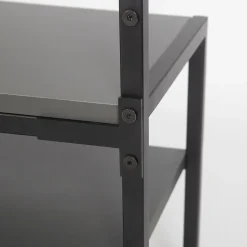 Meuble d'entrée Dmastropasqu, Crochet d'entrée, Composition pour l'atrium, 78x30 h182 cm, Anthracite et Noir