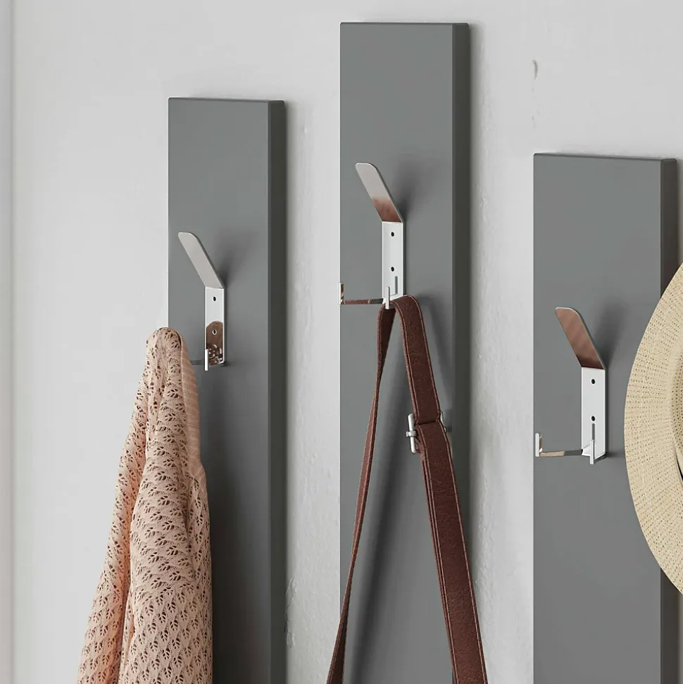 Meuble d'entrée Himalia, Crochet d'entrée, Console de rangement multifonction, 137x35h55 cm, Taupe et Anthracite