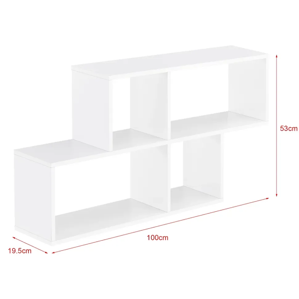 Meuble Mural Bryne 100 x 20 x 53 cm Blanc Mat en.casa