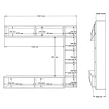 Meuble mural Rebecca Mobili Kadab 143,5x169x26 Panneau de particules Blanc Moderne ENSEMBLE 3 pcs