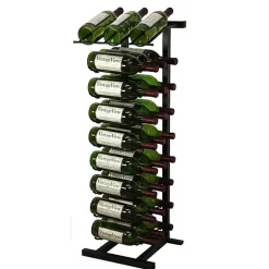Meuble Range Bouteille Caviste. Îlot point de vente (27 Bouteilles) noir