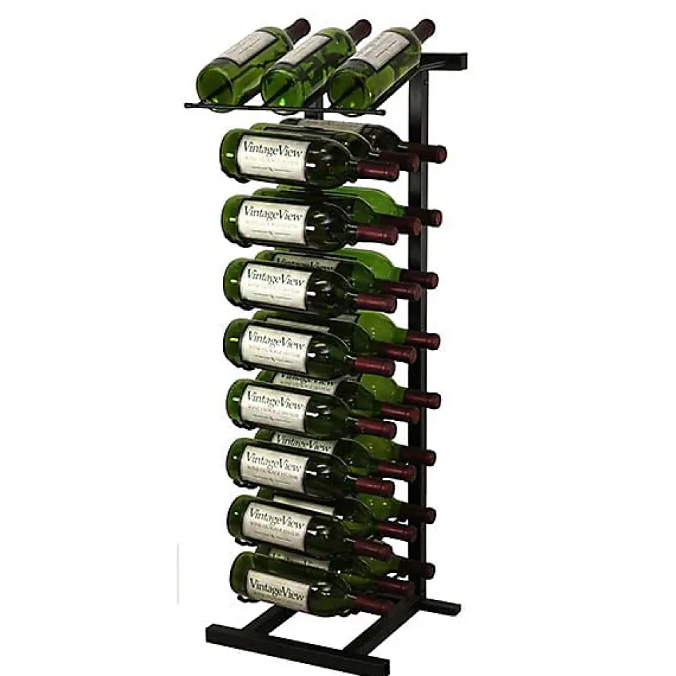Meuble Range Bouteille Caviste. Îlot point de vente (27 Bouteilles) noir