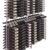 Meuble Range Bouteille Caviste. Îlot de vente 2.2m. Kit de Supports 576 bouteilles. Noir avec 1 extension