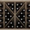 Meuble Range Bouteille de vin Série Godello en Chêne massif 34 bouteilles diamant