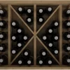 Meuble Range Bouteille de vin Série Godello en Pin Clair 34 bouteilles diamant