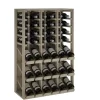 Meuble Range Bouteille de vin Série Godello en Chêne massif 36 bouteilles triple présentoir