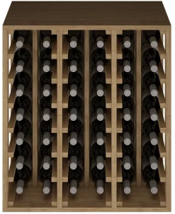 Meuble Range Bouteille de vin Série Godello en Pin Clair 42 bouteilles
