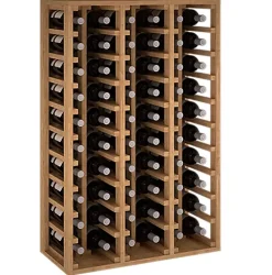 Meuble Range Bouteille de vin Série Godello en Pin Clair 60 bouteilles
