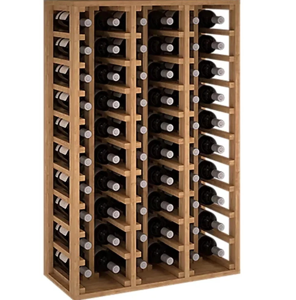 Meuble Range Bouteille de vin Série Godello en Pin Clair 60 bouteilles