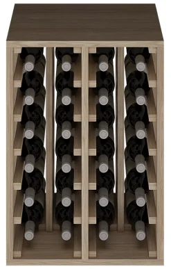 Meuble Range Bouteille de vin Série Godello en Chêne massif 24 bouteilles