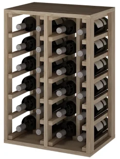Meuble Range Bouteille de vin Série Godello en Chêne massif 24 bouteilles