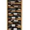 Meuble Range Bouteille de vin Série Godello en Pin Clair 20 bouteilles étiquettes devant