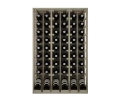 Meuble Range Bouteille de vin Série Godello en Chêne massif 48 bouteilles avec présentoir