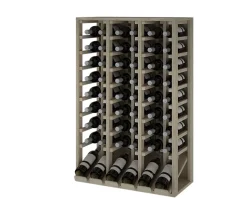 Meuble Range Bouteille de vin Série Godello en Chêne massif 48 bouteilles avec présentoir
