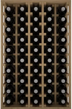 Meuble Range Bouteille de vin Série Godello en Pin Clair 50 bouteilles