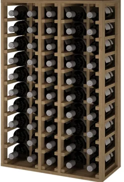 Meuble Range Bouteille de vin Série Godello en Pin Clair 50 bouteilles