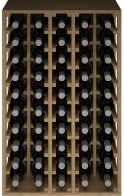 Meuble Range Bouteille de vin Série Godello en Pin Clair 50 bouteilles