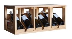 Meuble Range Bouteille de vin Série Godello en Pin Clair présentoir 6 bouteilles