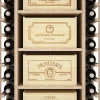 Meuble Range Bouteille de vin Série Godello en Chêne massif 40 bouteilles double profondeur avec 8 caisses de bois