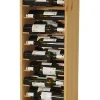Meuble Range Bouteille de vin Série Godello en Chêne massif 30 bouteilles étiquettes devant